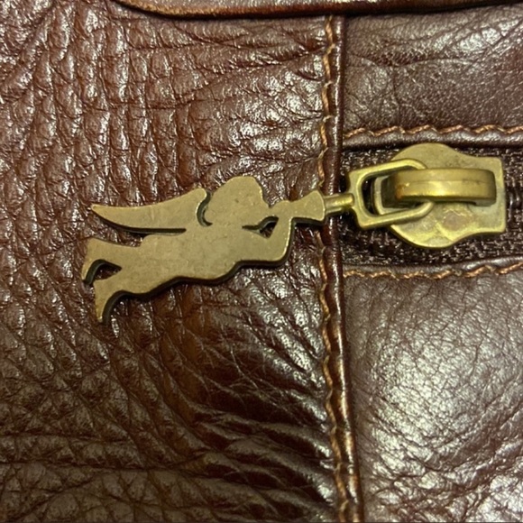 Vintage AMERICAN ANGEL | Leather Crossbody Handbag Purse‎ Brown Mahogany - Picture 15 of 17